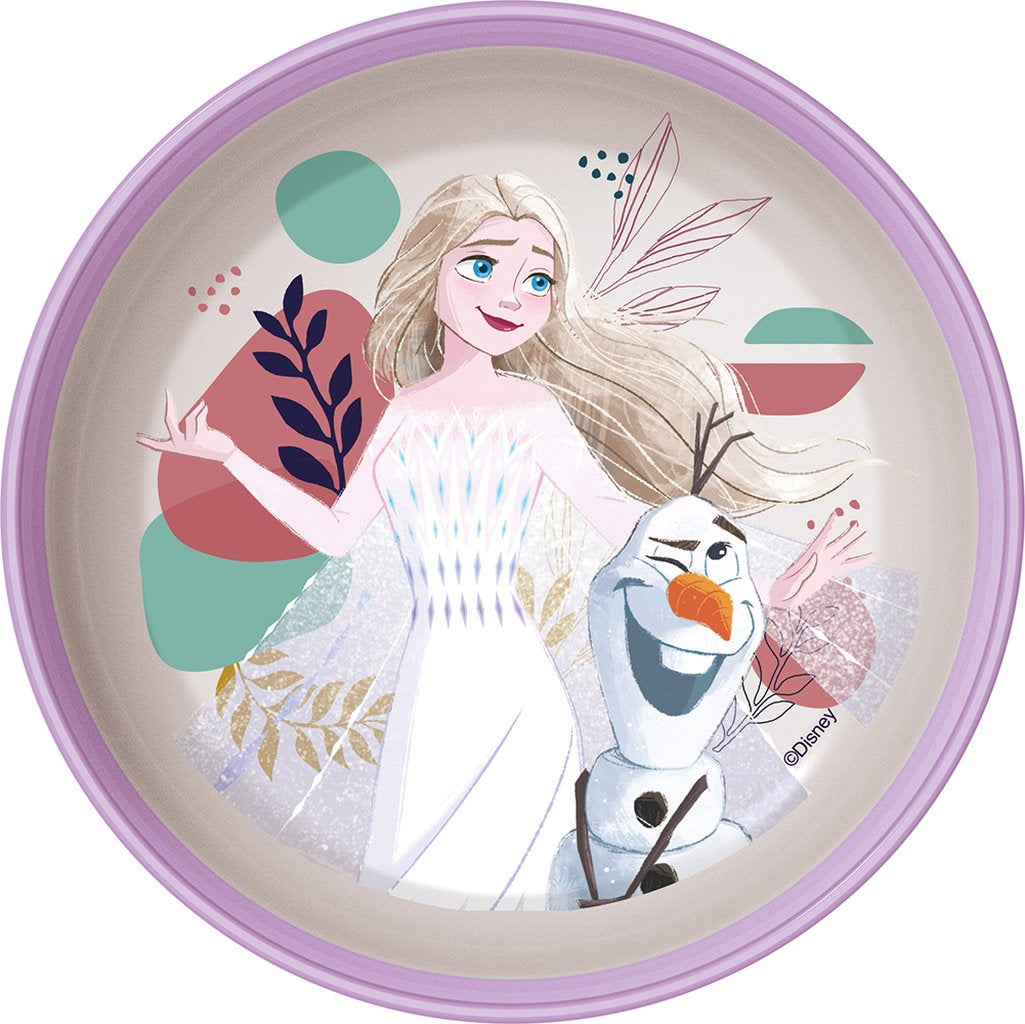 TATAWAY Disney ciotola lilla e bianca per bambine in plastica Frozen Elsa