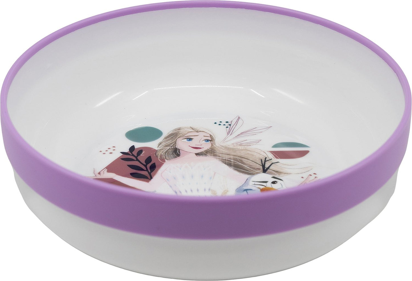 TATAWAY Disney ciotola lilla e bianca per bambine in plastica Frozen Elsa