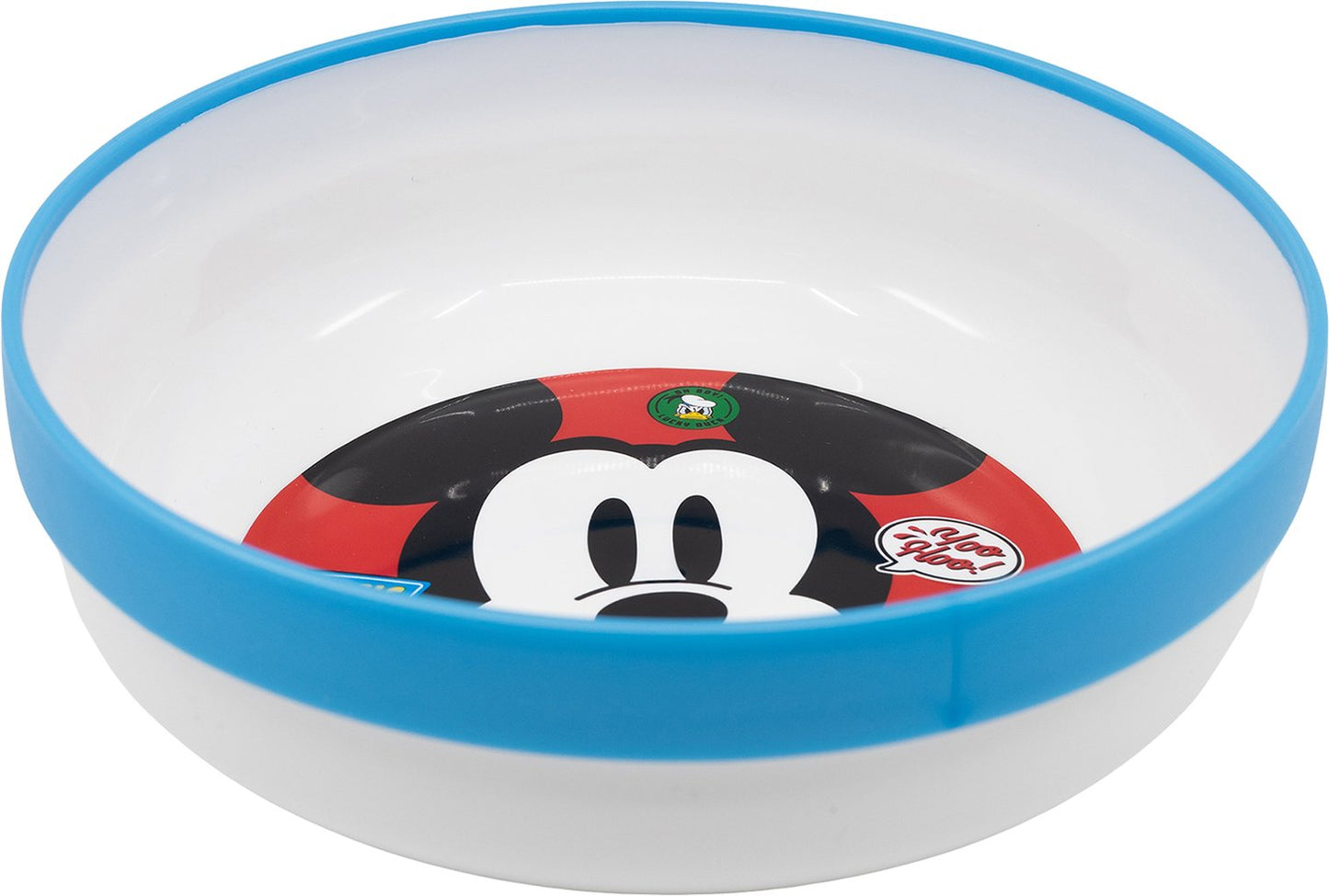 TATAWAY Disney ciotola azzurra e bianca per bambini in plastica Mickey Mouse