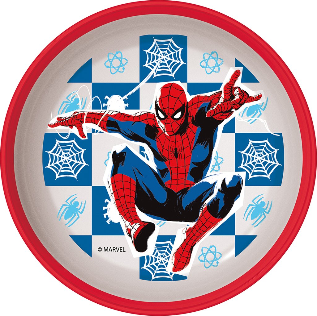 TATAWAY Marvel Disney ciotola rossa e bianca per bambini in plastica Spiderman