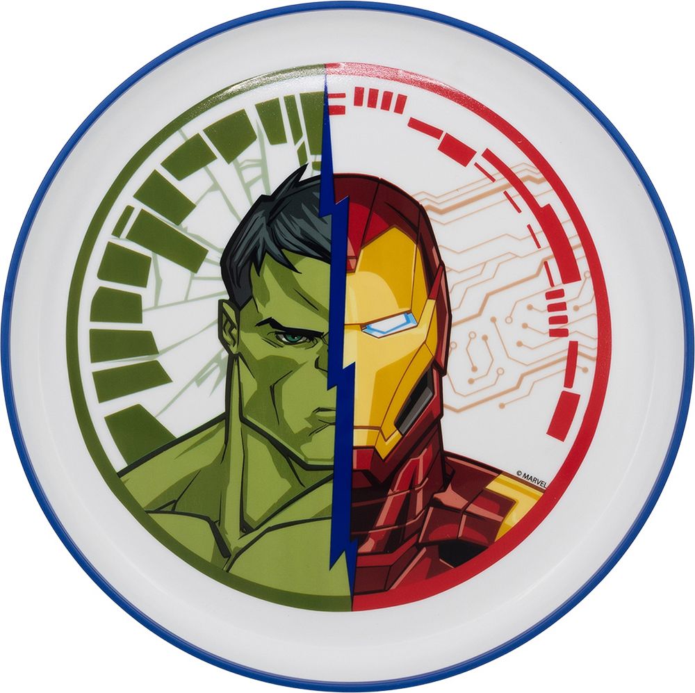 Piatto piano per bambini in plastica Avengers