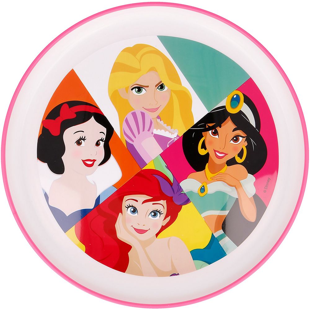 Piatto piano per bambine in plastica Principesse