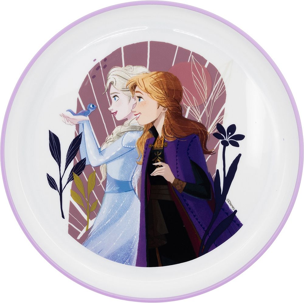 Piatto piano per bambine in plastica Frozen