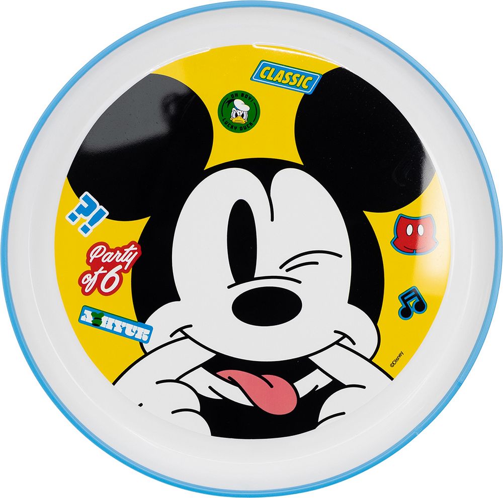 Piatto piano per bambini in plastica Mickey Mouse