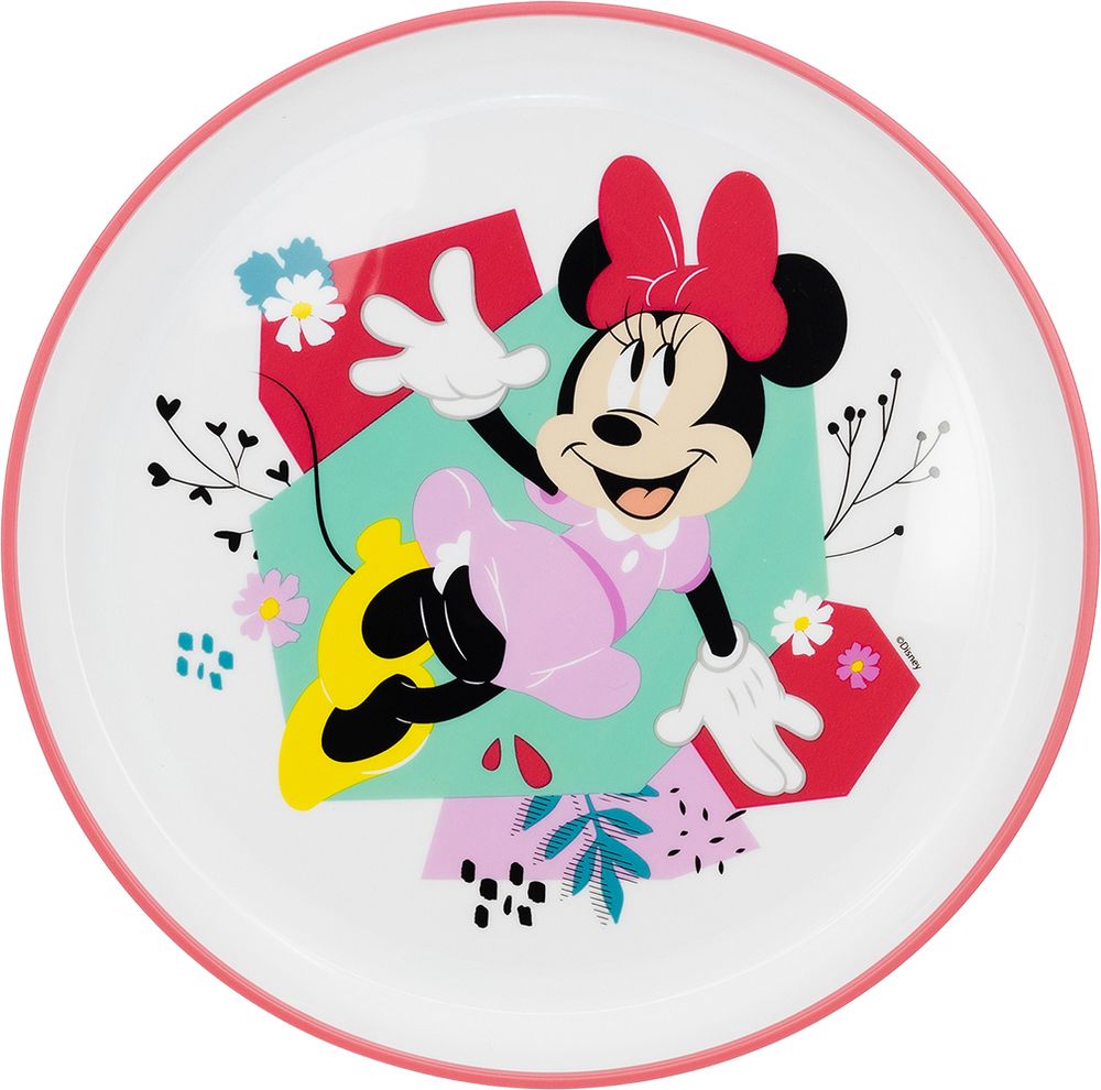 Piatto piano per bambine in plastica Minnie