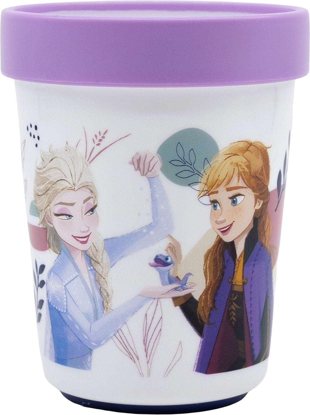 TATAWAY Disney Bicchiere azzurro per bambine in plastica Frozen Elsa e Anna 260