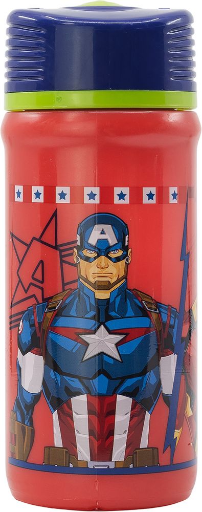 Borraccia 390 ml con chiusura antigoccia in plastica per bambini Avengers