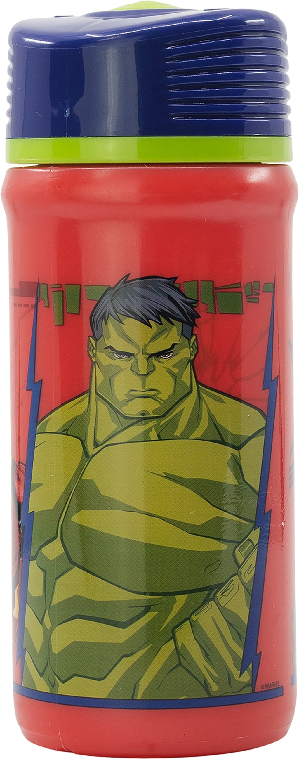 TATAWAY Marvel Borraccia rossa e blu in plastica per bambini Avengers Hulk Iron