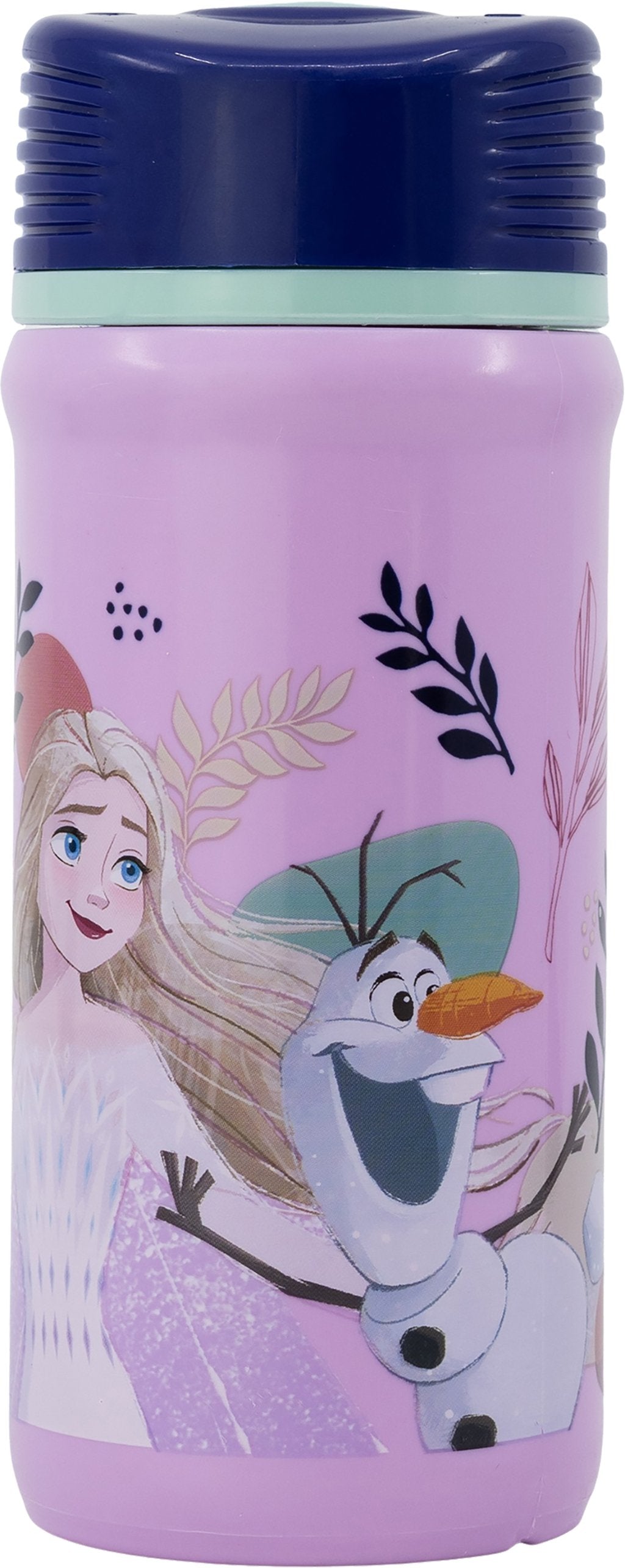 TATAWAY Disney Borraccia lilla e viola in plastica per bambini Elsa Anna Olaf