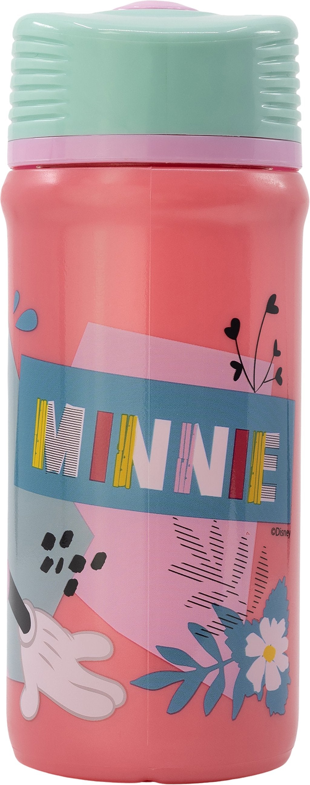 TATAWAY Disney Borraccia rosa e azzurra in plastica per bambine Minnie Topolina