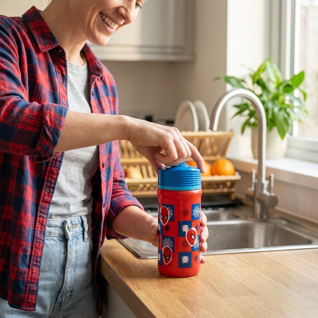 Tataway Borraccia Spiderman 390 Ml Per Bambino Con Chiusura Antigoccia