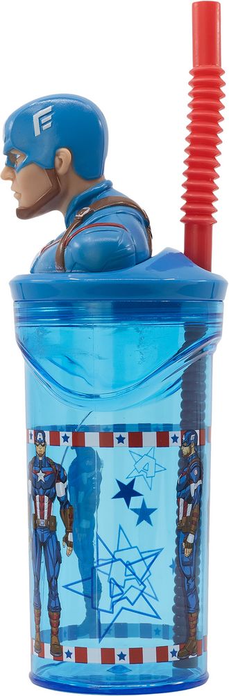 Borraccia per bambini in plastica Captain America 360 ml