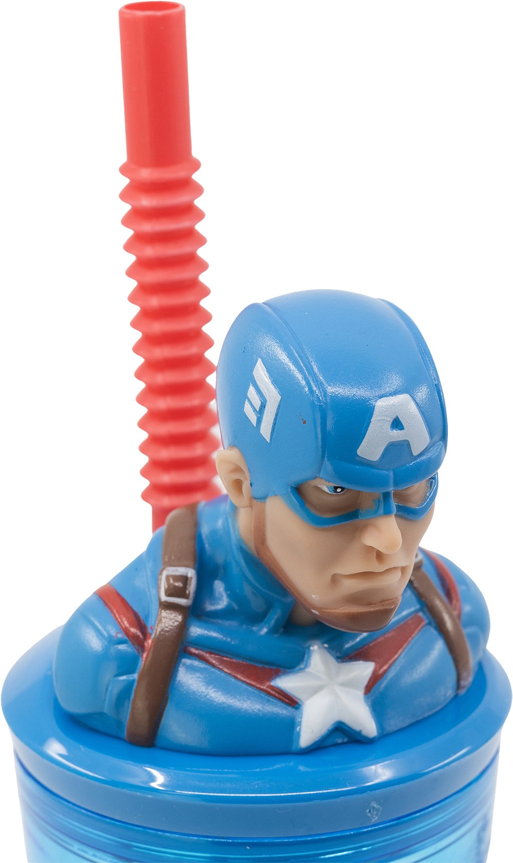 TATAWAY Marvel Bicchiere blu per bambini in plastica Avengers Captain America
