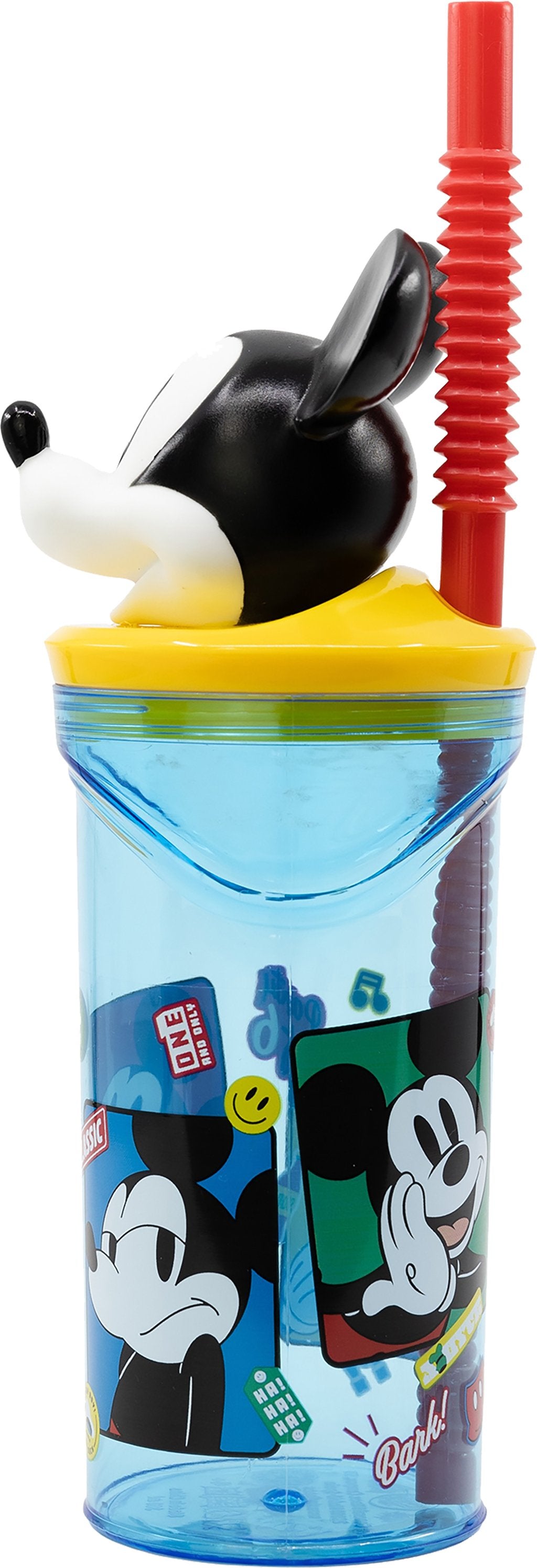 TATAWAY Disney Bicchiere azzurro per bambini in plastica riutilizzabile Mickey