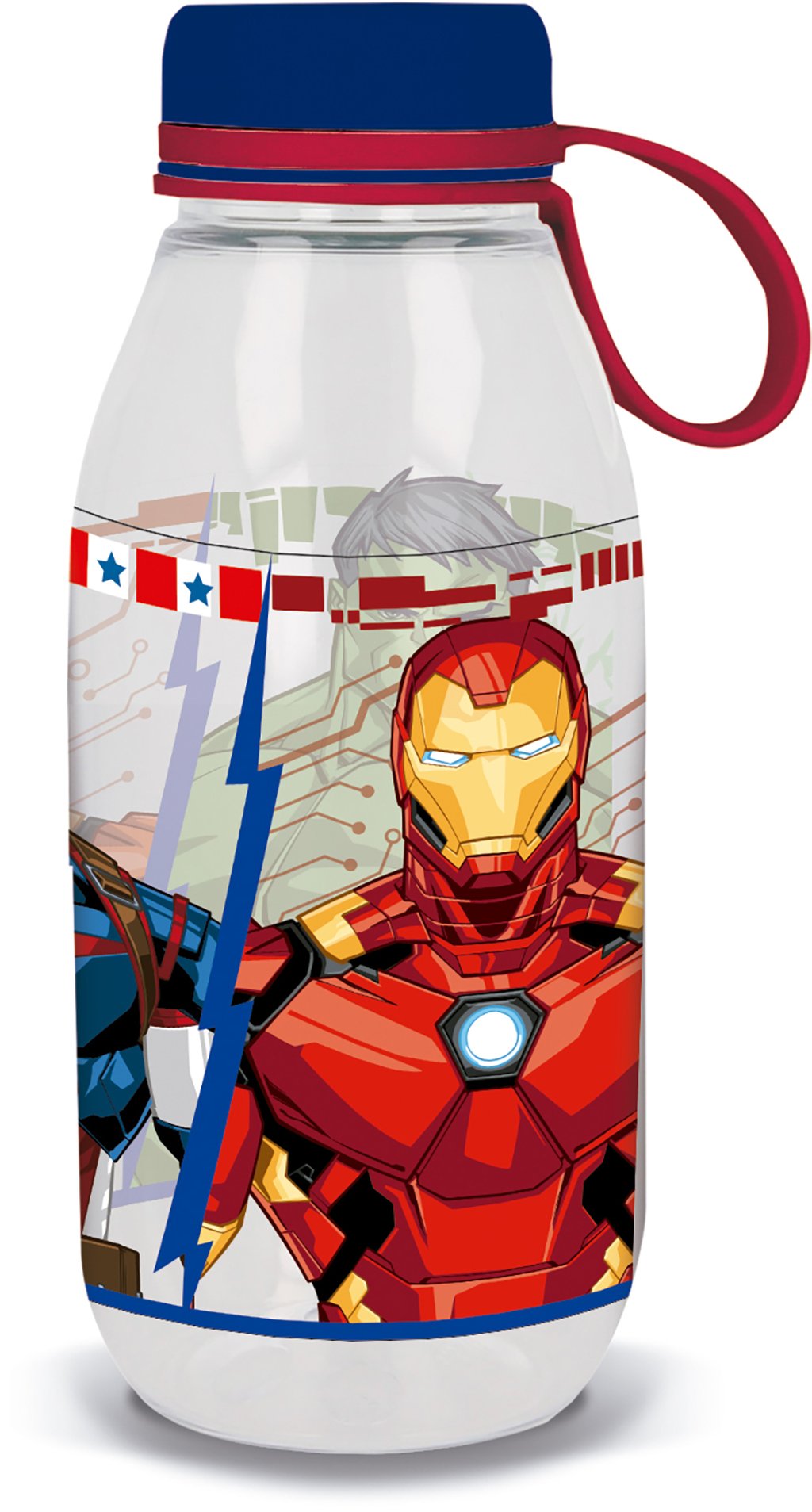 TATAWAY Marvel Borraccia Ecozen trasparente per bambini in tritan Avengers Iron