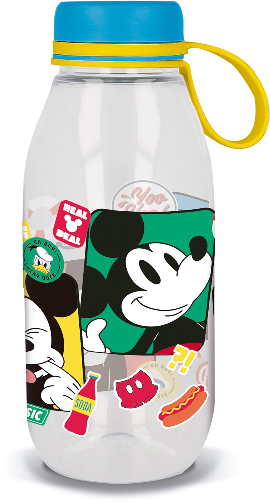 TATAWAY Disney Borraccia Ecozen trasparente per bambini in tritan Mickey Mouse