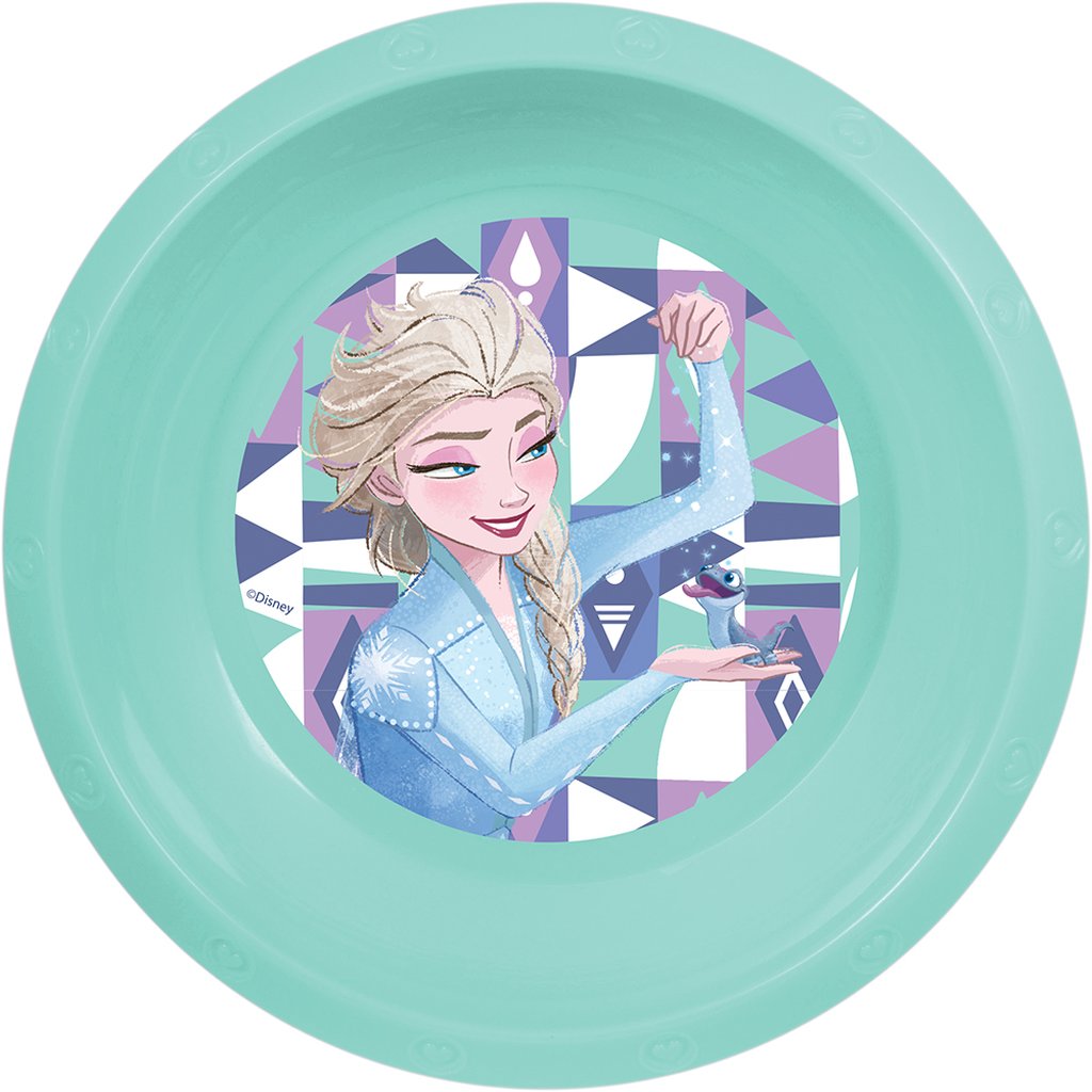 TATAWAY Disney Ciotola azzurra per bambini in plastica Frozen resistente