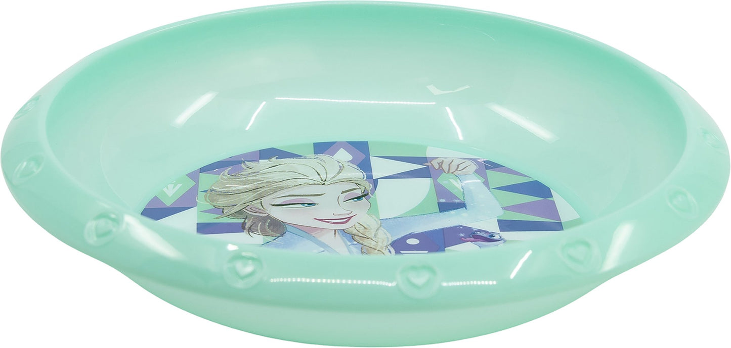 TATAWAY Disney Ciotola azzurra per bambini in plastica Frozen resistente