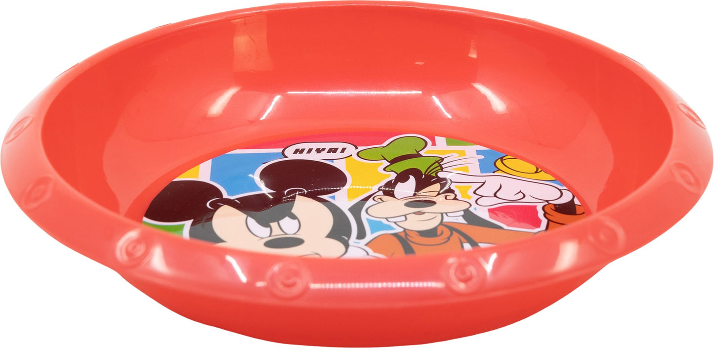 TATAWAY Disney Ciotola rossa per bambini in plastica Mickey Mouse resistente