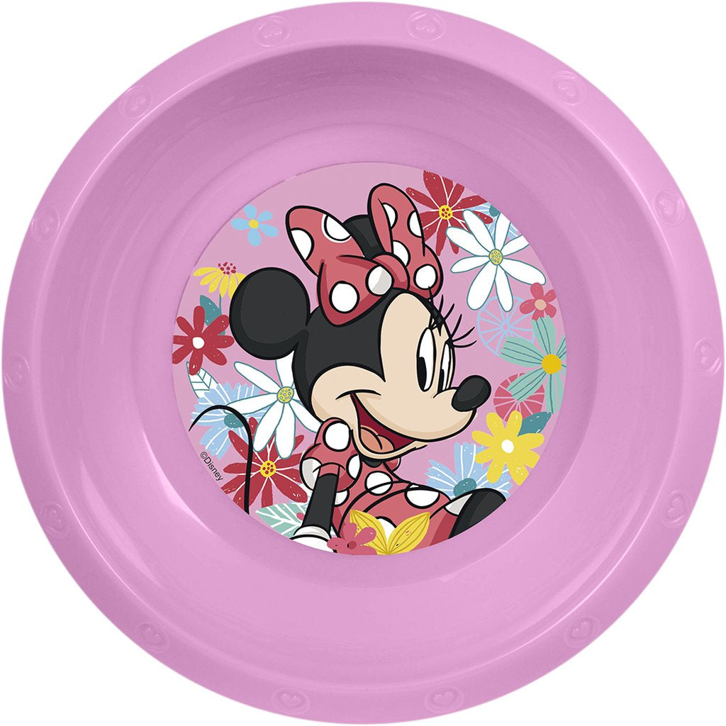 TATAWAY Disney Ciotola rosa per bambini in plastica Minnie resistente agli urti