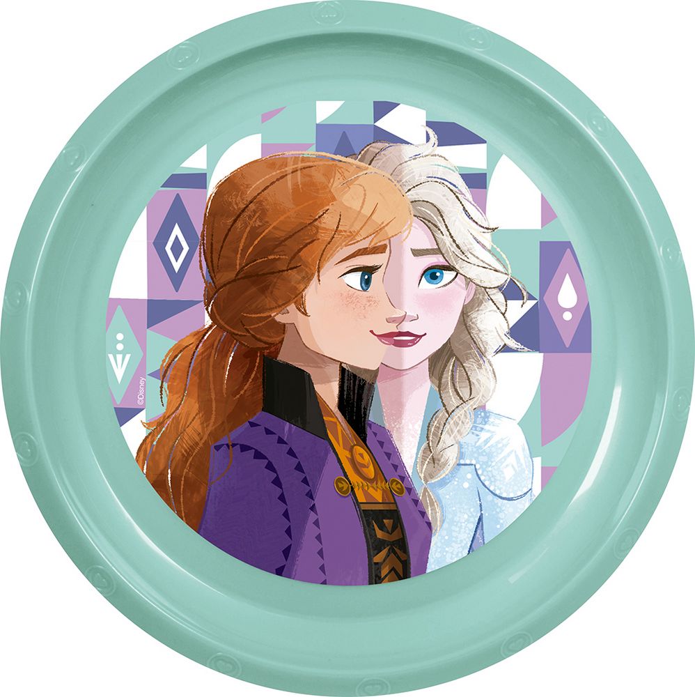Piatto Piano in plastica Frozen Disney