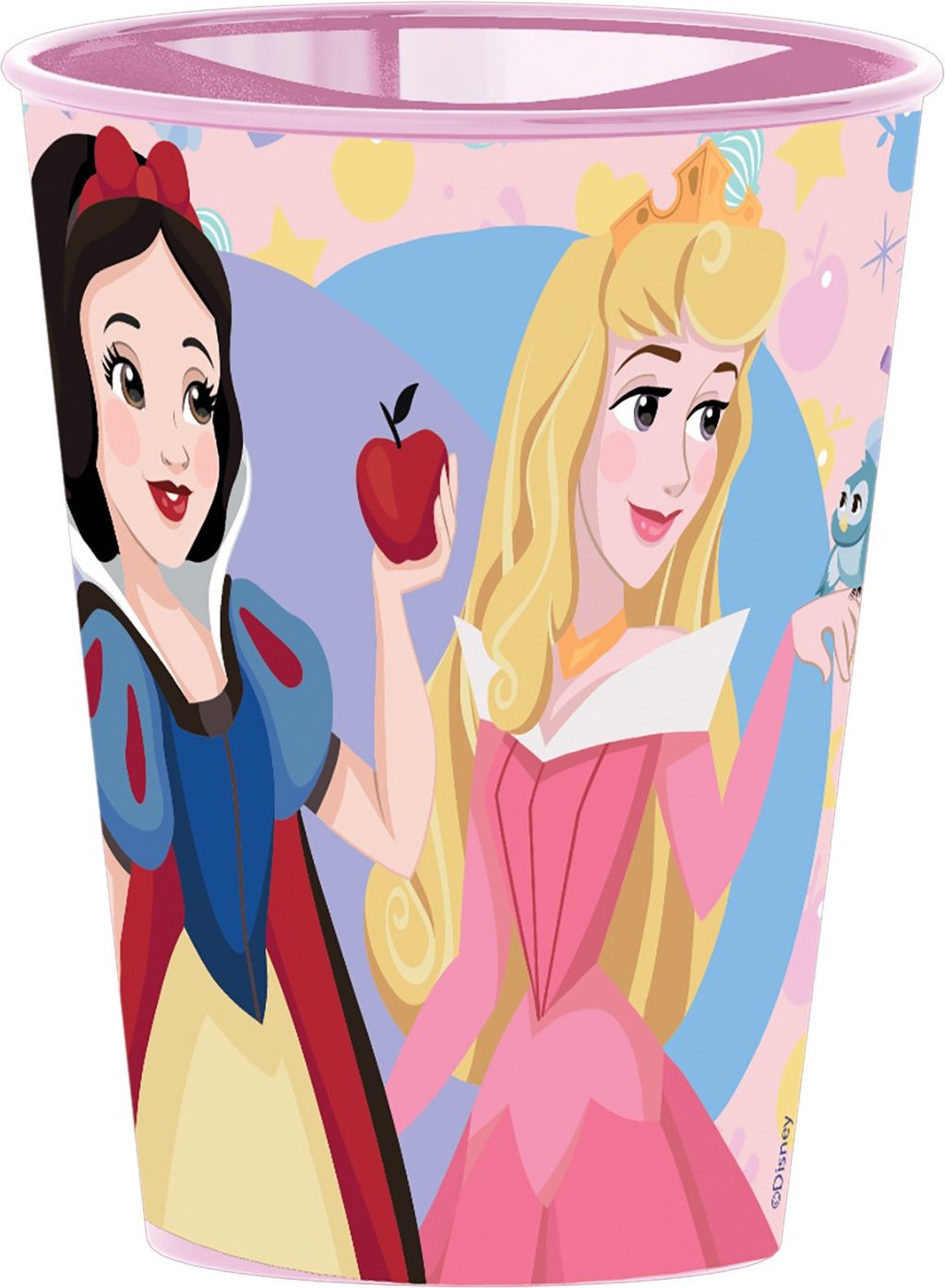 TATAWAY Disney Bicchiere rosa per in plastica Principesse Biancaneve 260 ml