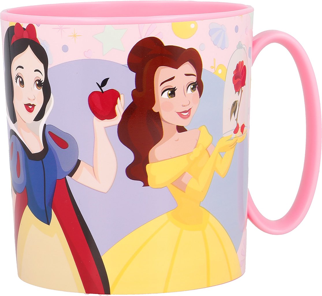 TATAWAY Disney Tazza rosa per bambine in plastica Principesse Jasmine Rapunzel