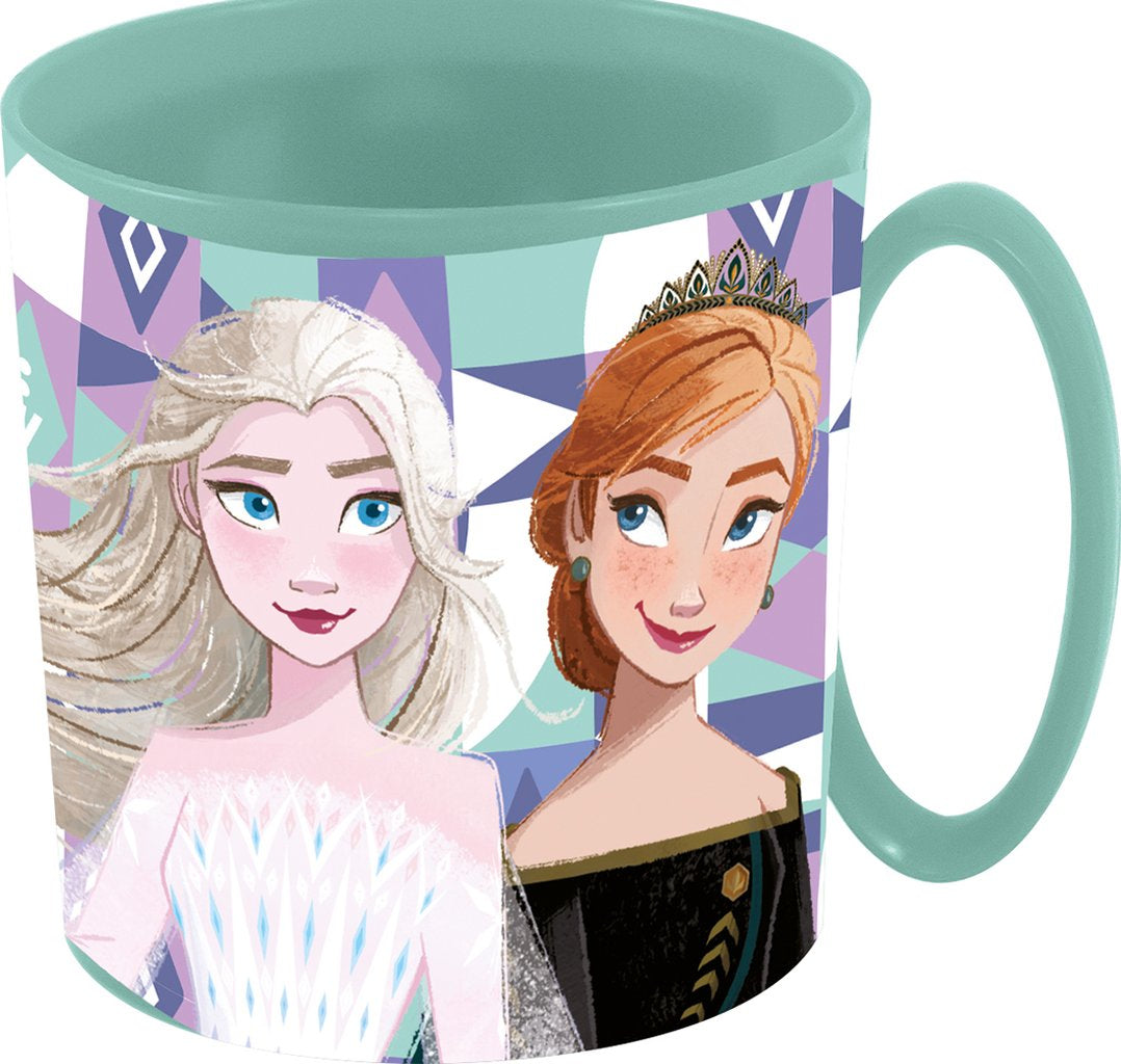 TATAWAY Disney Tazza azurra per bambine in plastica Frozen Elsa e Anna da 350
