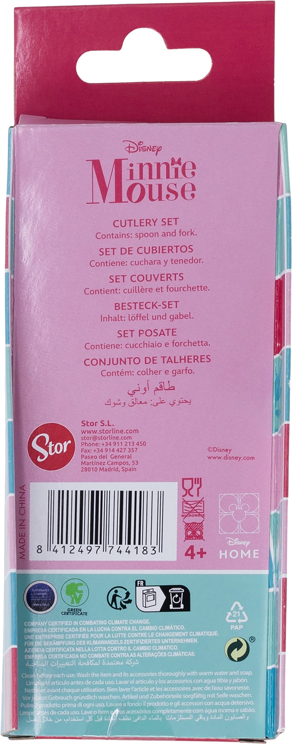 Set 2 posate per bambine in acciaio Minnie