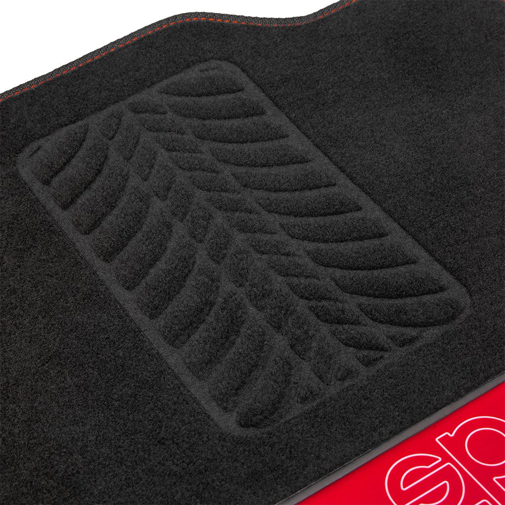 Set 4 tappetini neri per auto Sparco in moquette