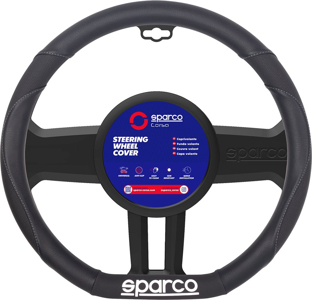Coprivolante per auto Sparco nero in PVC