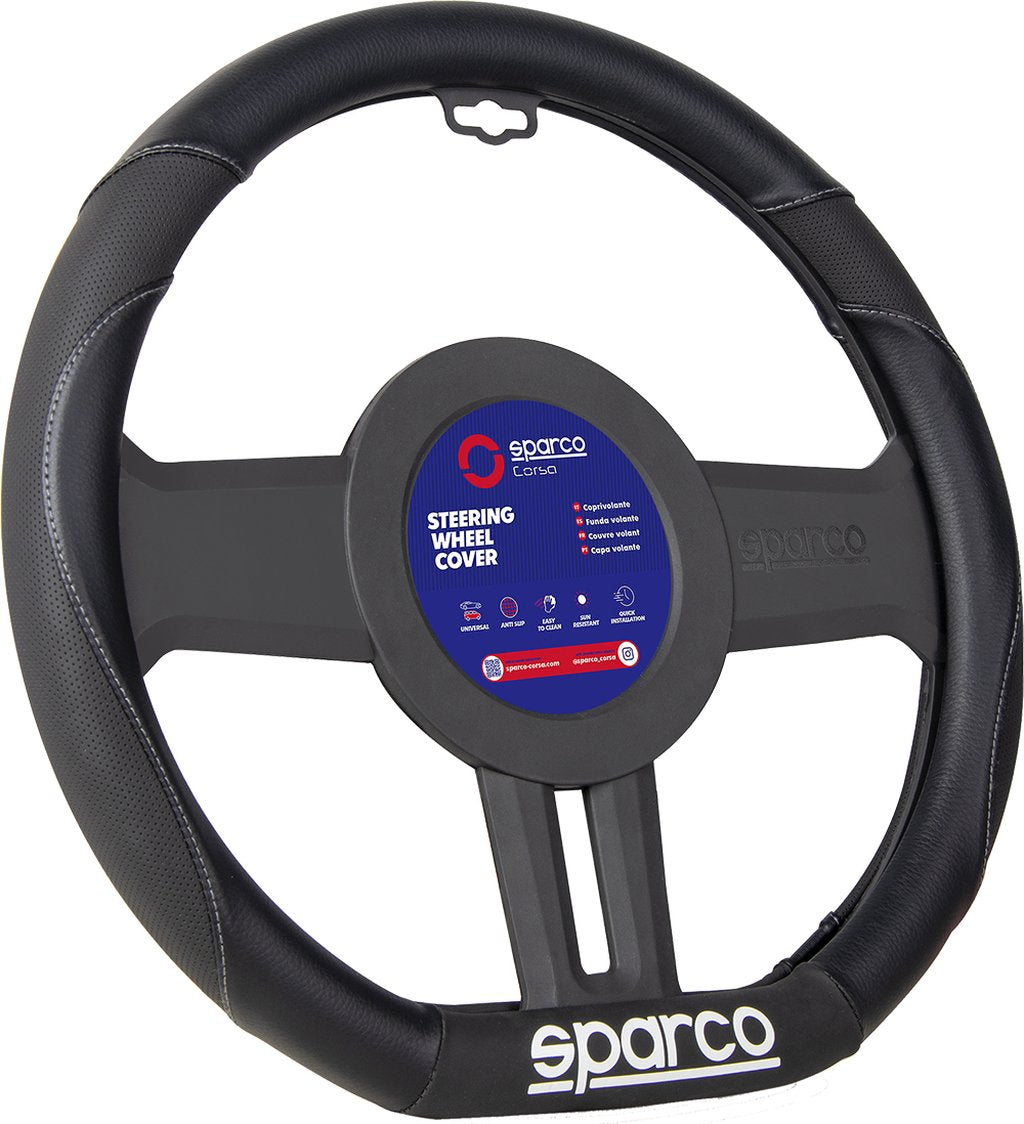 Coprivolante per auto Sparco nero in PVC