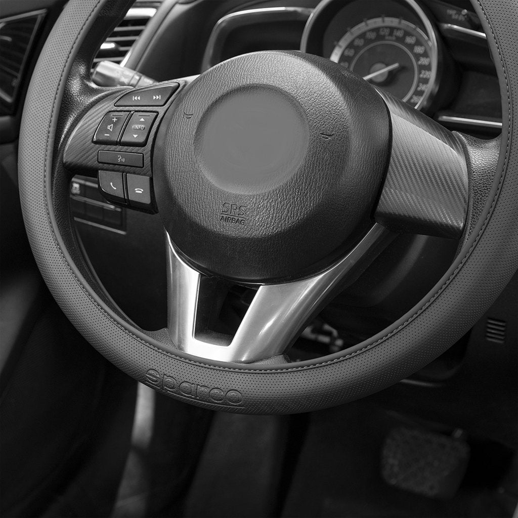 SPARCO Coprivolante per auto nero in EVA senza anello di gomma e facile