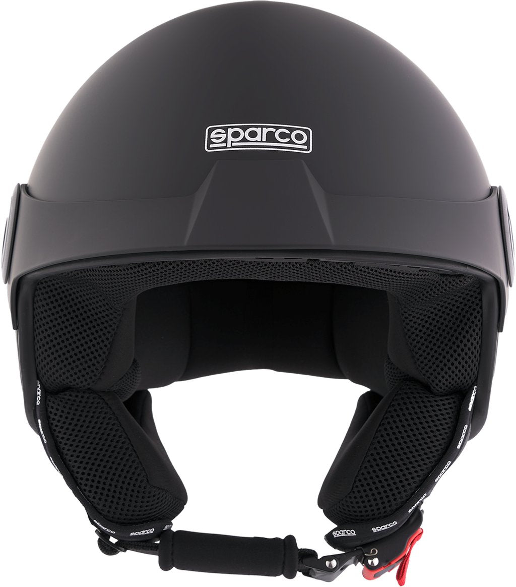 SPARCO Casco Demi-Jet con Peak per moto nero opaco calotta in ABS Taglia XL