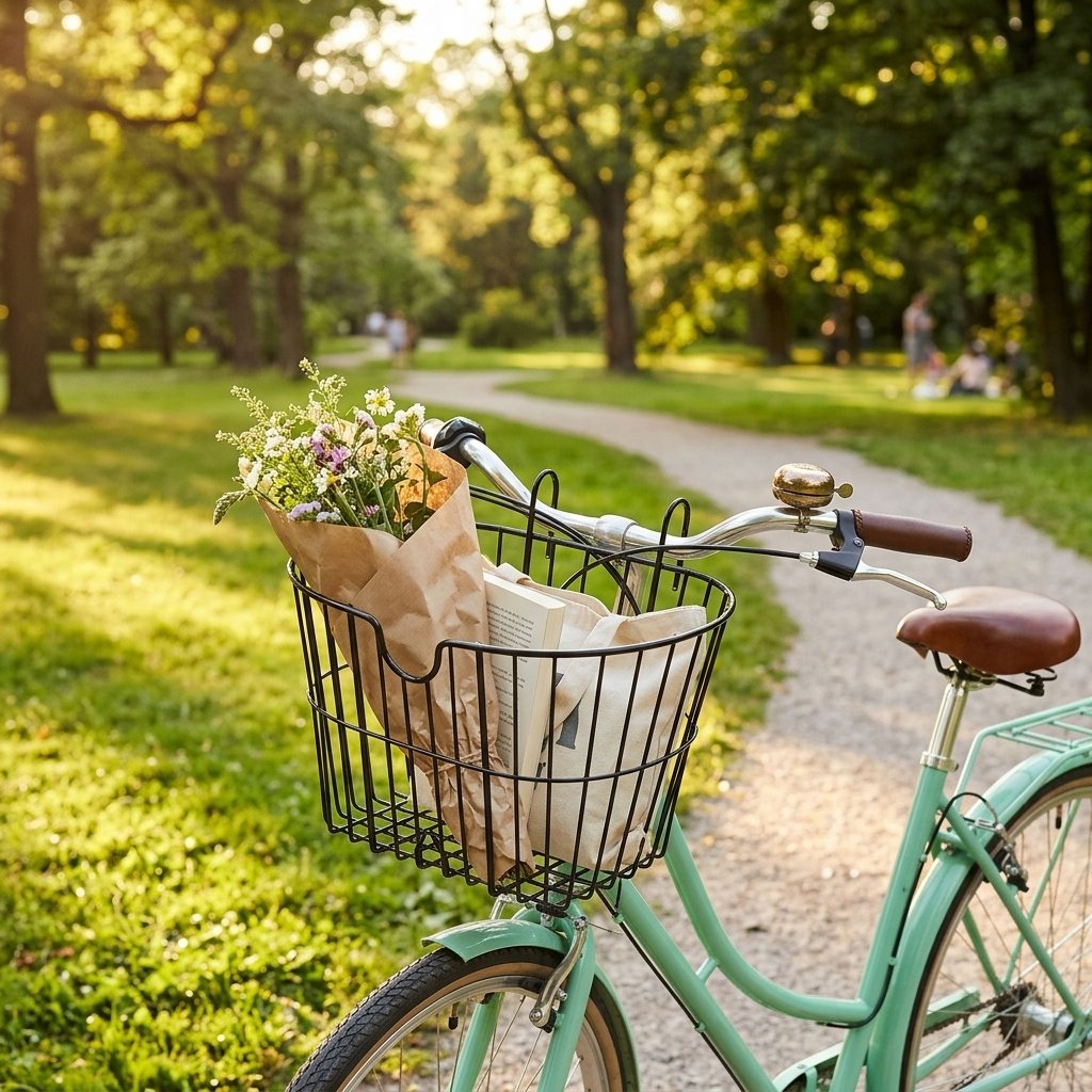 ON BIKE Cestino Bici Anteriore In Metallo Antiruggine Per Trasporto Quotidiano
