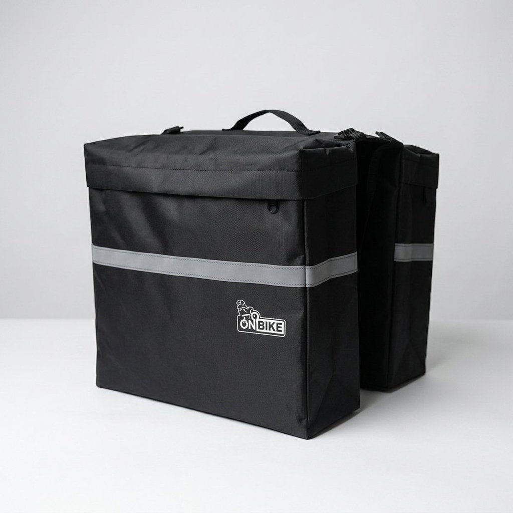 ON BIKE Doppia Borsa Per Portapacchi Posteriore 23 Litri  Borsa Doppia Bici