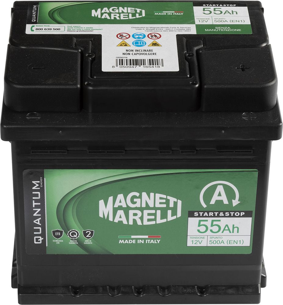 Magneti Marelli Batteria per auto Start&Stop 55AH 12V 500A EN1 per cassetta L01
