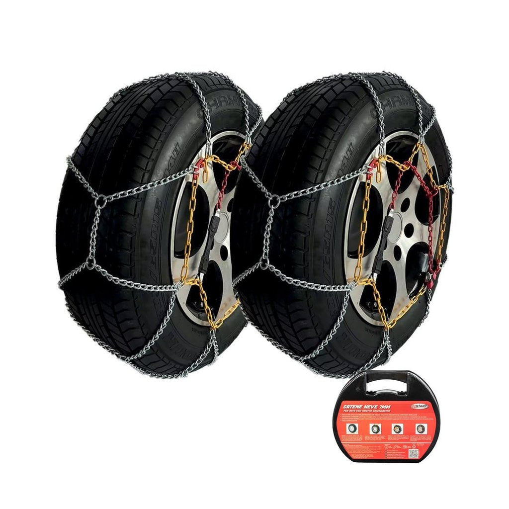 START Set 2 Catene Neve Omologate Gruppo 120 Spessore 7 Millimetri Video