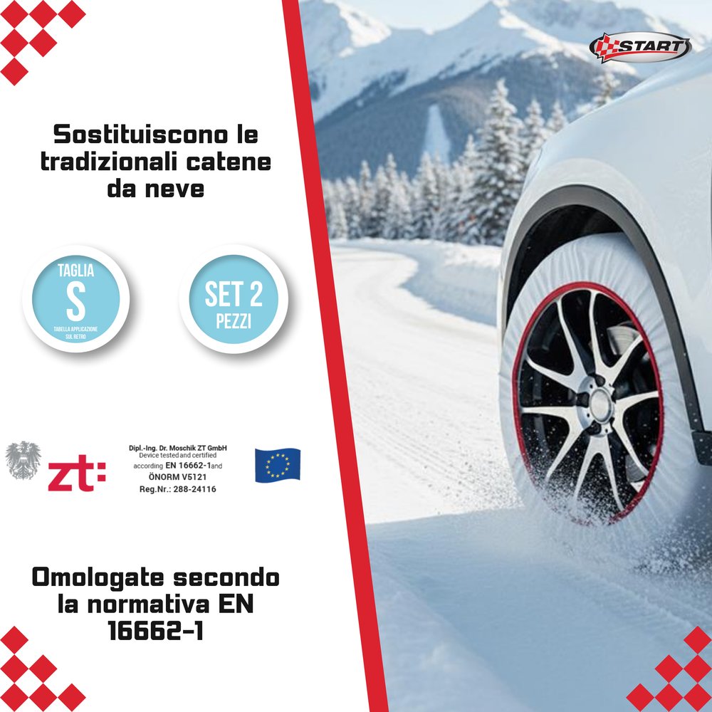 Calze da neve Taglia S adatte per auto SUV e veicoli commerciali