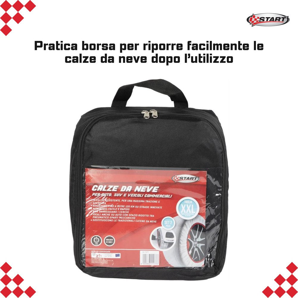 Calze da neve XXL adatte per auto SUV e veicoli commerciali