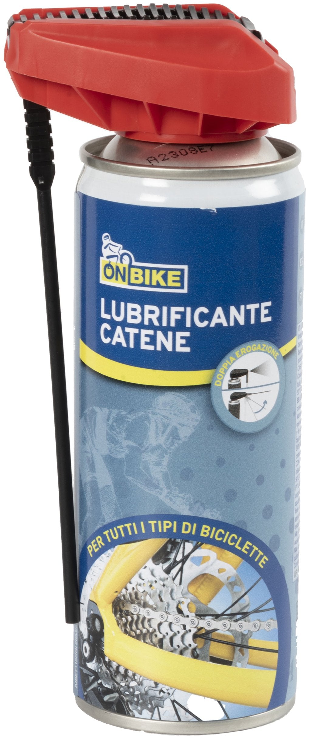 ON BIKE Lubrificante Catene Bici Spray 200 ml Doppio Erogatore