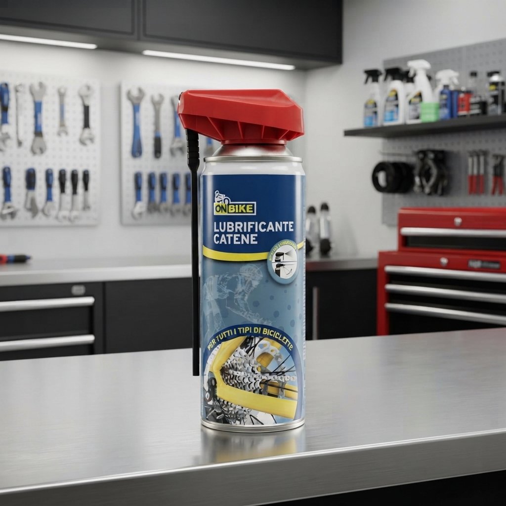 ON BIKE Lubrificante Catene Bici Spray 200 ml Doppio Erogatore