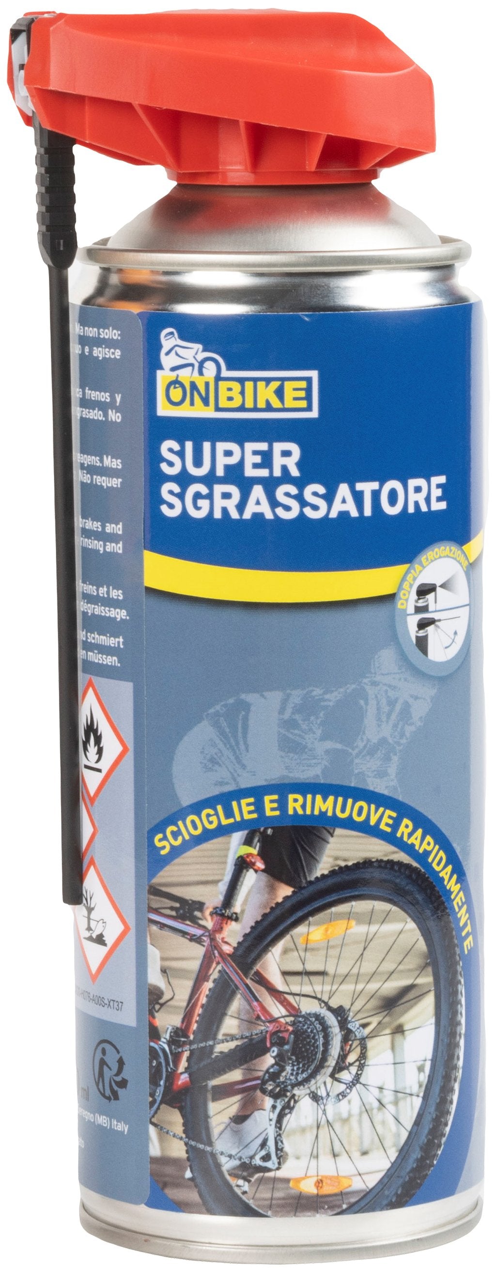 ON BIKE Super Sgrassatore Spray 400 Ml Doppio Erogatore