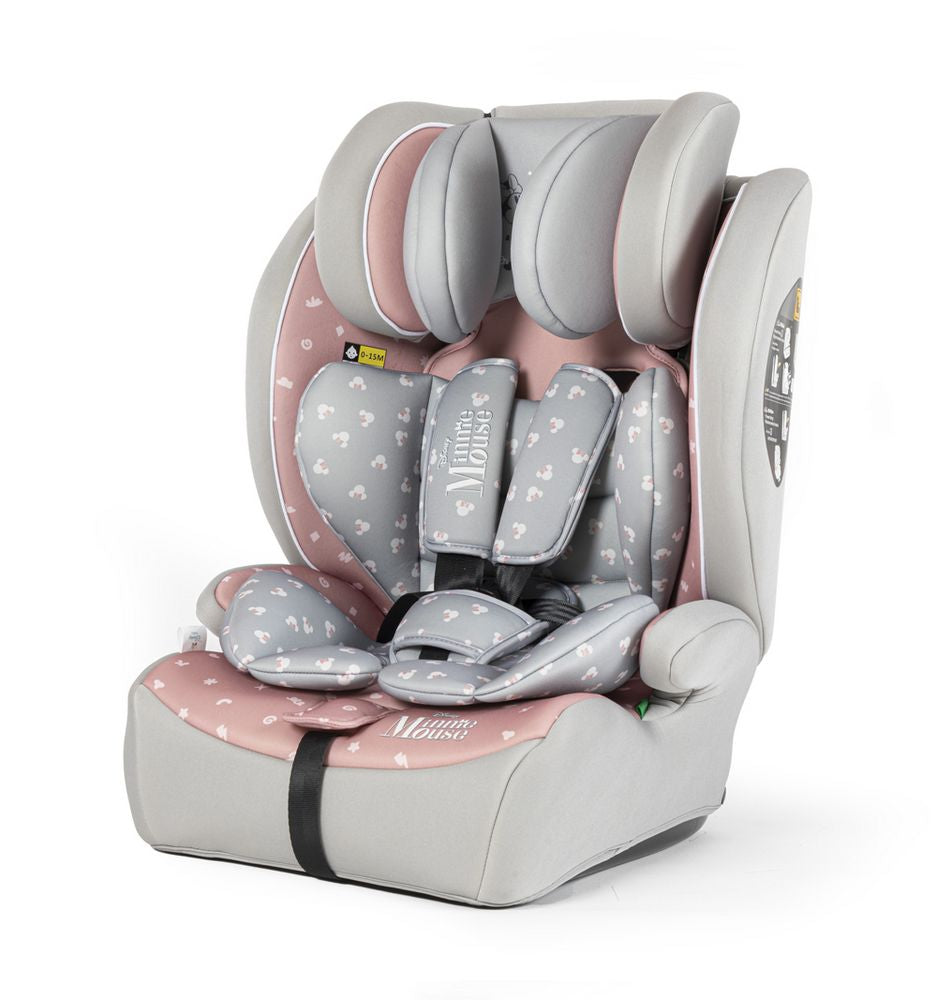 Seggiolino Auto Minnie Mouse per bambine con altezza da 76 a 150 cm I-SIZE R129.