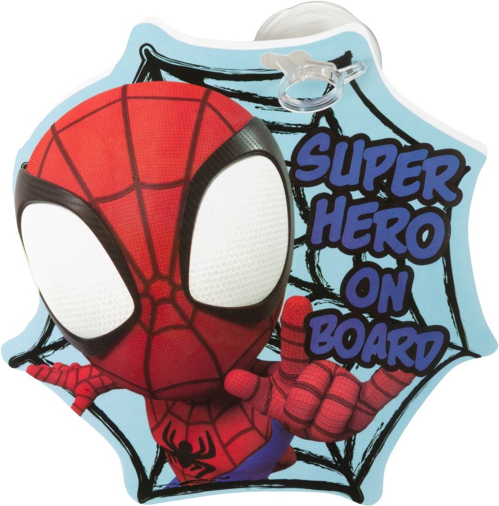 TATAWAY Marvel Spidey Baby on board con grafica di Spidey, forma a ragnatela