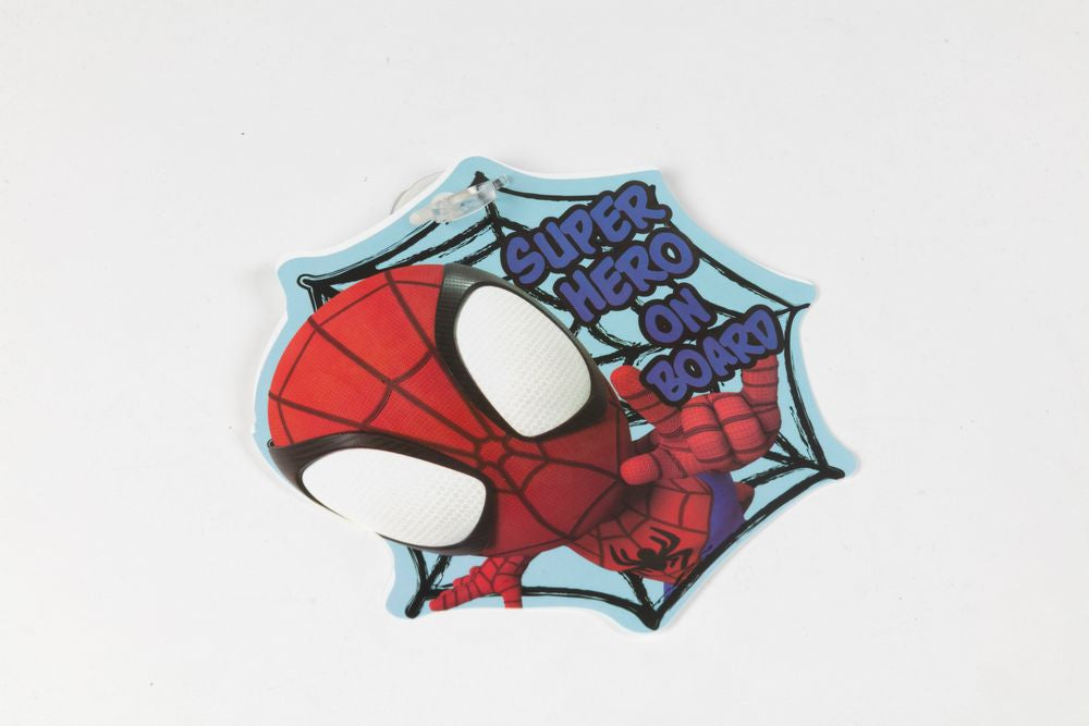Baby on board con grafiche Spidey con attacco a ventosa