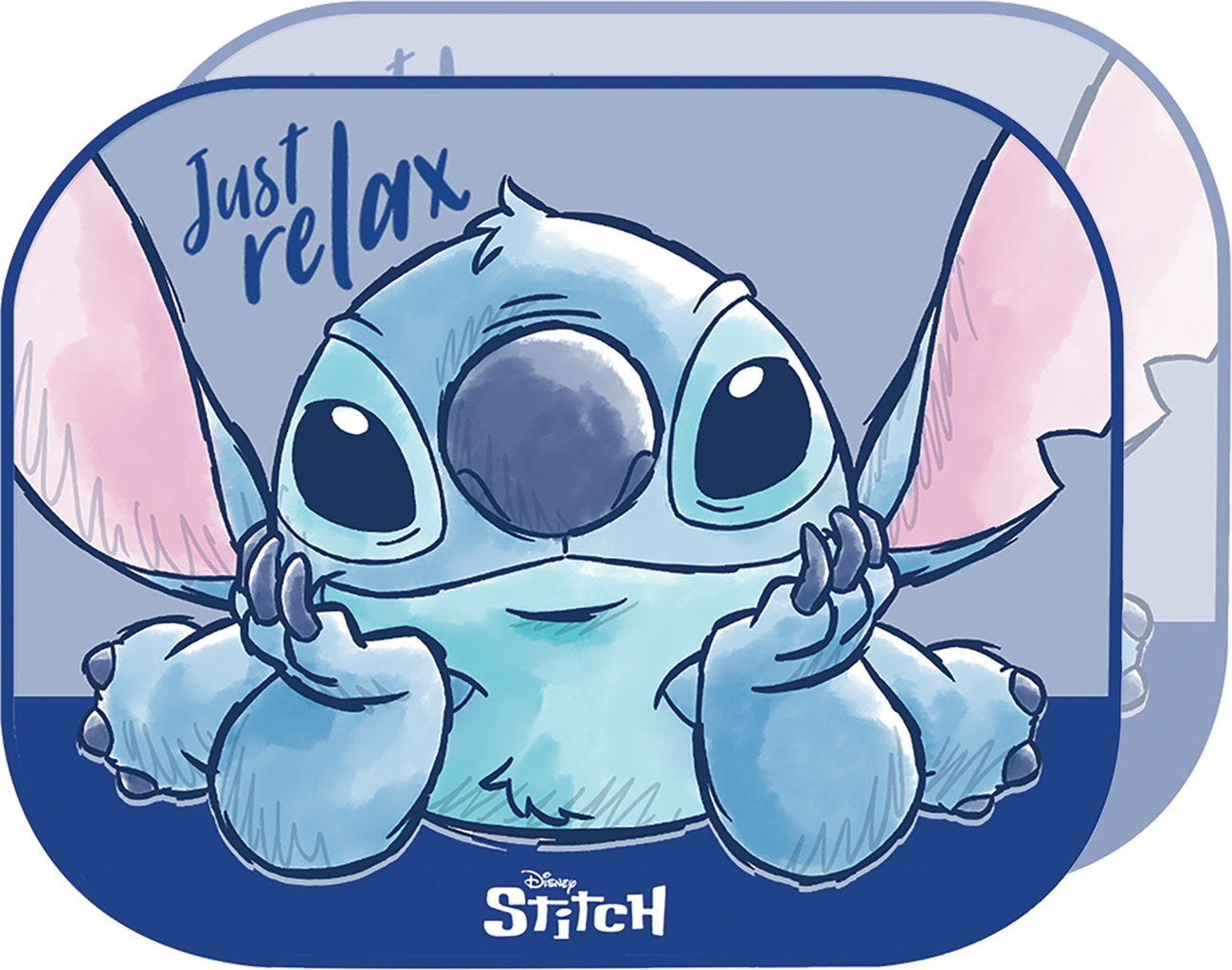 TATAWAY Coppia tendine laterali parasole auto Disney Lilo & Stitch 44x35 cm