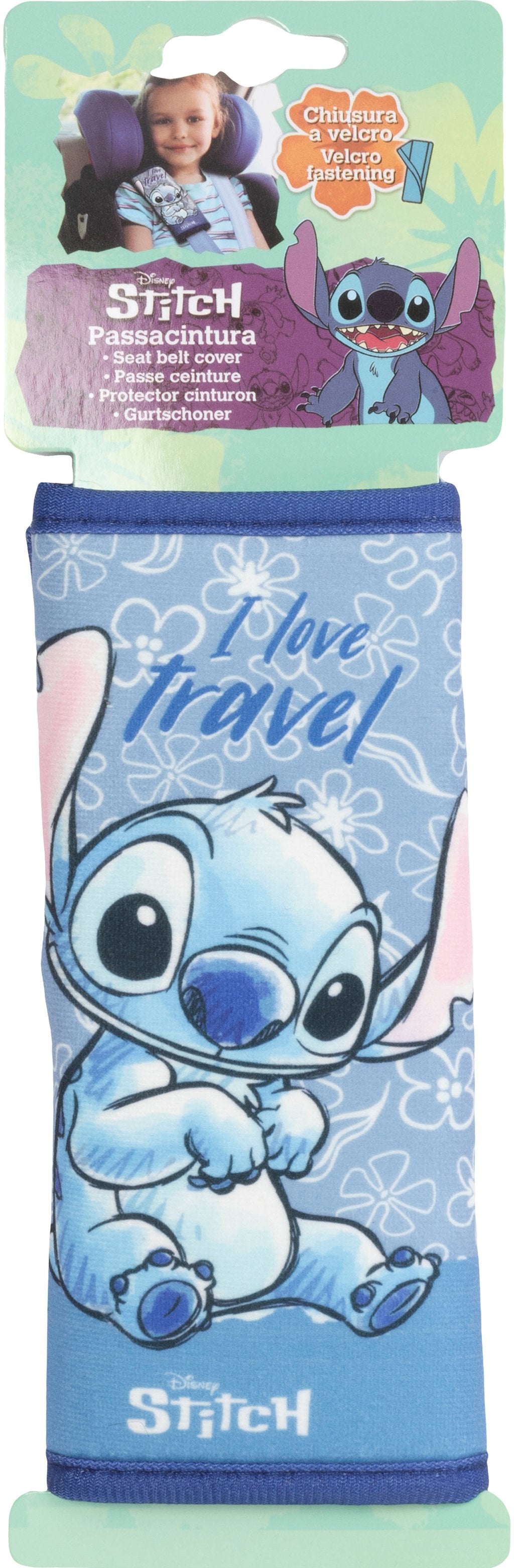 TATAWAY Disney Passacintura Soft Stitch ? Protezione per Cintura di Sicurezza