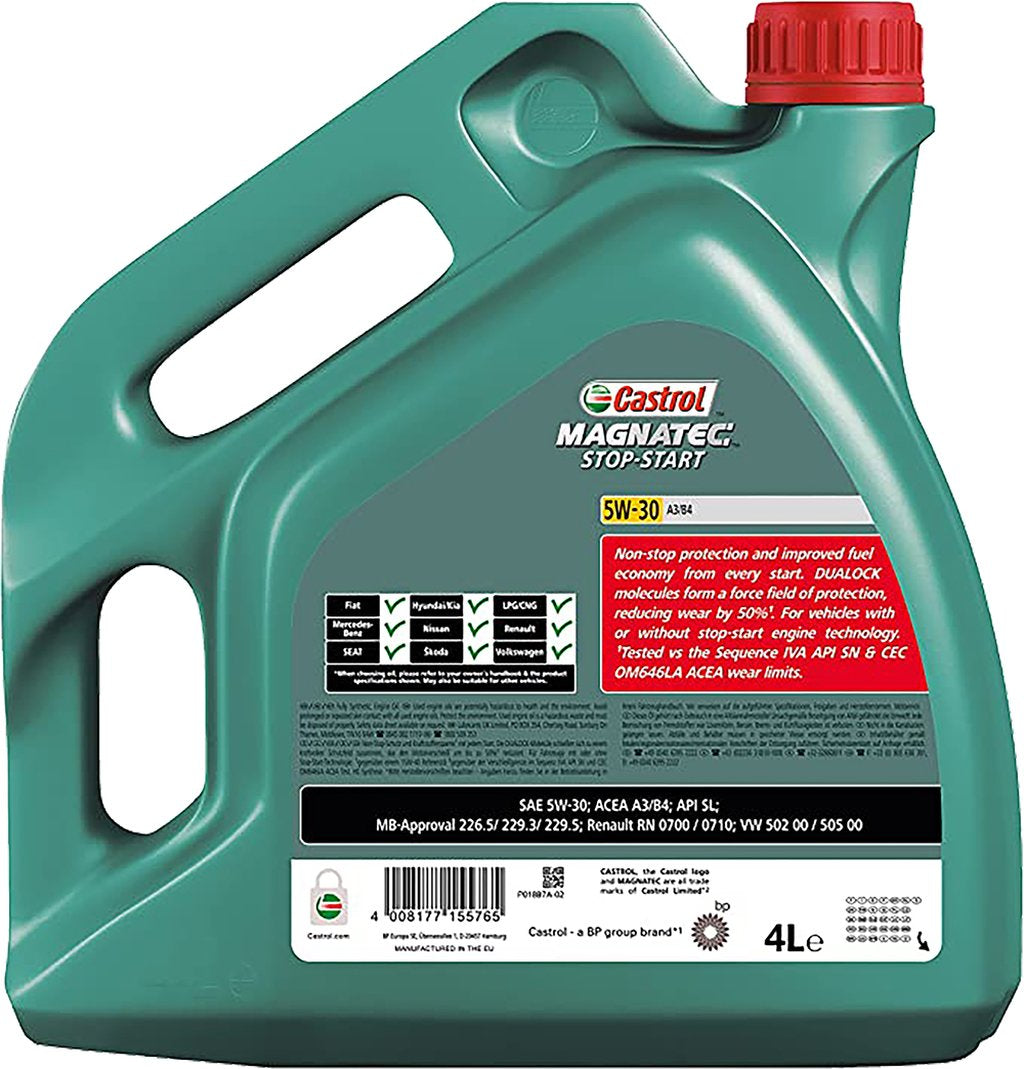 Castrol Magnatec 5W-40 ACEA A3/B4 4L Sintetico Olio Motore Lubrificante Auto