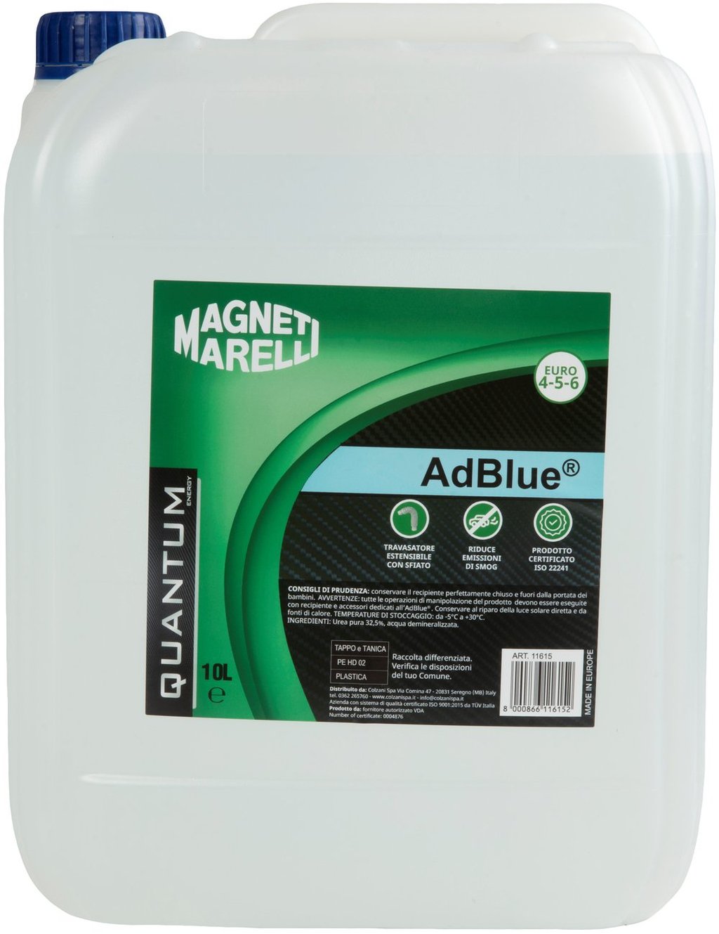 Magneti Marelli AdBlue 10 Litri  Additivo Diesel Certificato ISO 22241